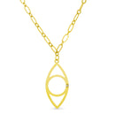 Gold CZ Evil Eye Necklace