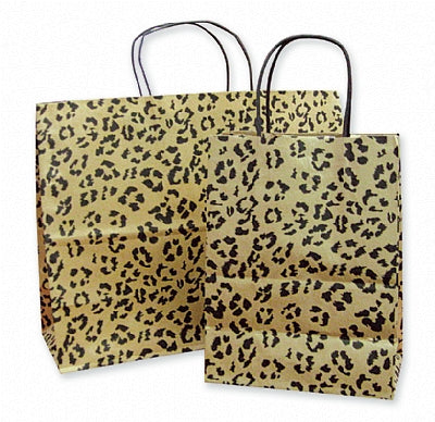 Fashion Printed Leopard Kraft Paper Bag