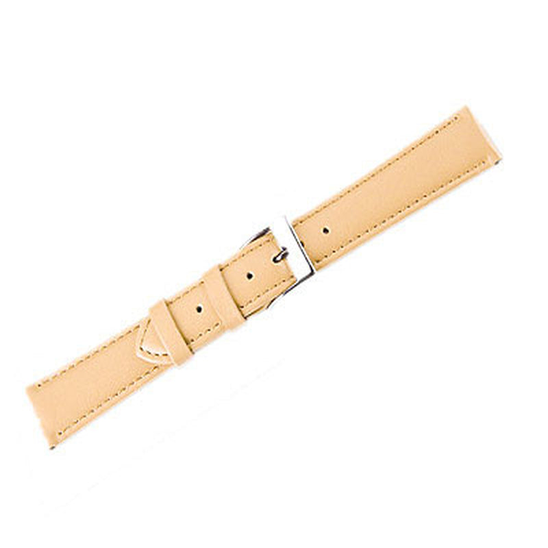 Leather Watch Band Soft Leather Cream (16mm) Long