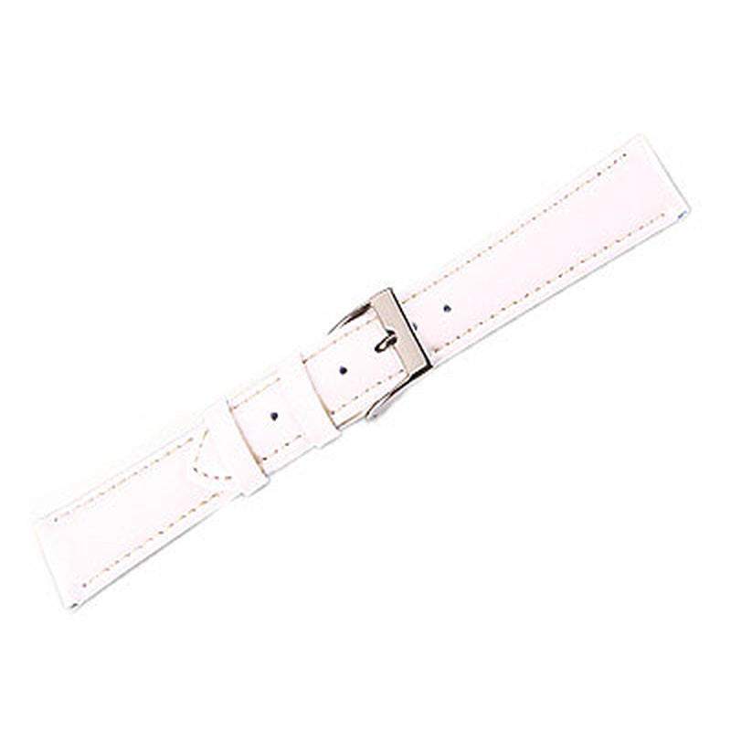 Leather Watch Band Soft Leather White (20mm) Regular