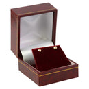 Paper Covered Single Earring Box with Gold Accent