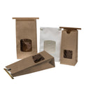 One Pound Tin Tie Paper Bag with Window