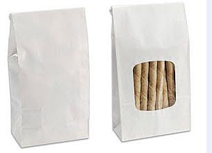 One Pound Tin Tie Paper Bag with Window