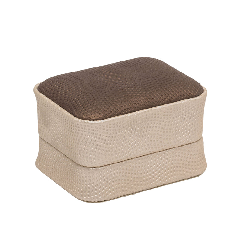Textured Two-Tone Double Ring Box