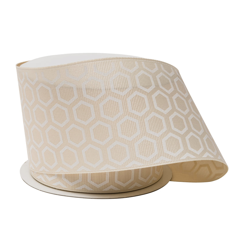 Hexagon Print Grosgrain Ribbon