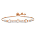 Rose White Opal 3 CZ Halo With CZ Stones Slider
Bracelet