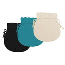 Large Round Velvet Pouch