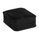 Suede Large French Clip Earring Box with Matching Suede Interior