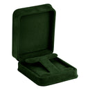 Suede Large French Clip Earring Box with Matching Suede Interior