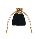 Black Velvet Pouch with Metallic Top