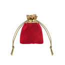 Velvet Pouch with Metallic Top