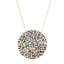 Xgold Multi CZ Round Necklace