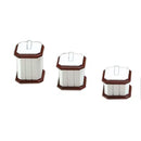 Set of 3 Leatherette and Wooden Ring Displays