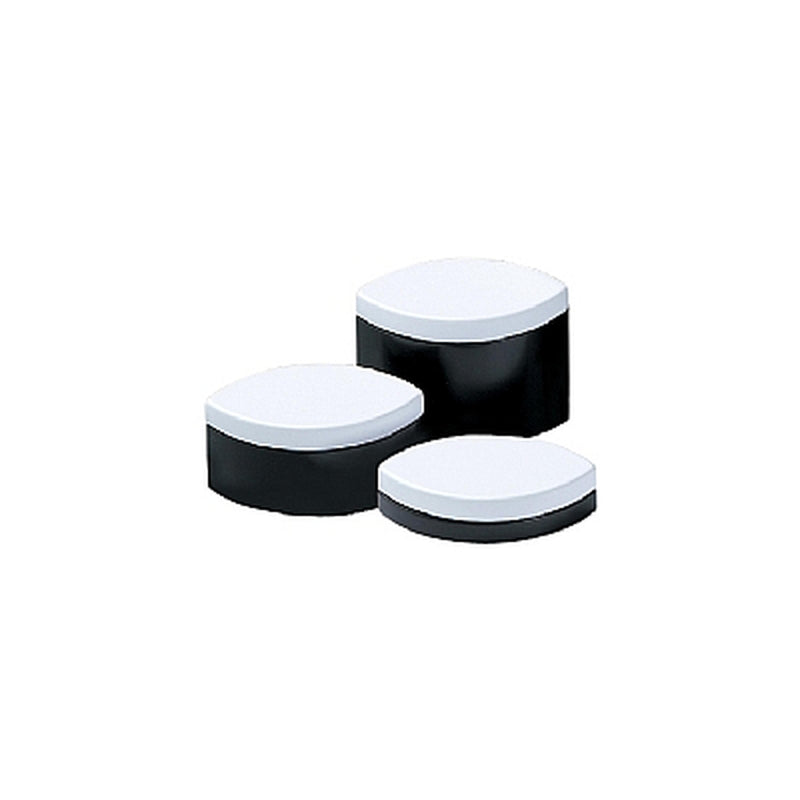 Set of 3 black wood blocks