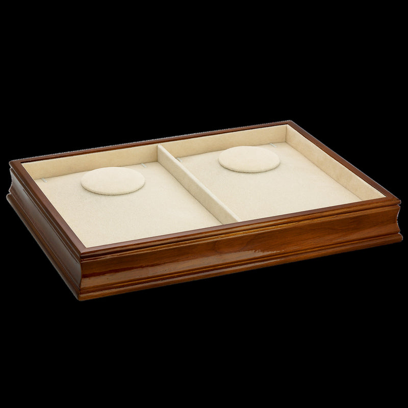 Scrolled Wood Double Neck Tray