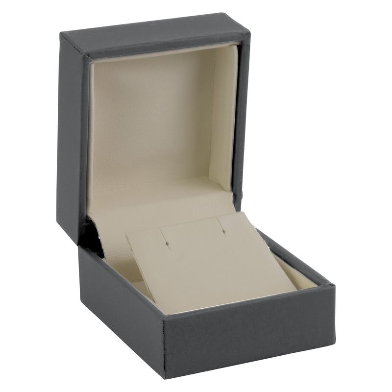 Matte Paper Covered Single Earring Box with Matching Moulded Sleeve