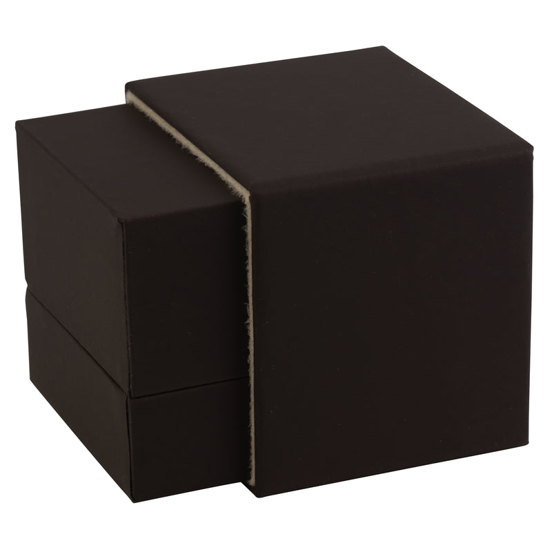 Matte Paper Covered Single Ring Box with Matching Moulded Sleeve
