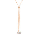 Xrose CZ Bezel Slider Necklace