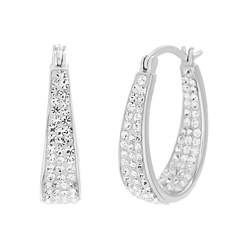 Xsilver Crystal In and Out Earring
