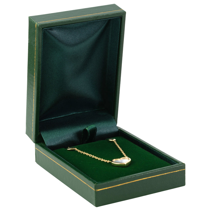 Paper Covered Pendant Box with Gold Accent