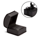 Leatherette Single Ring Box Leatherette Interior with Matching Ribboned Packer