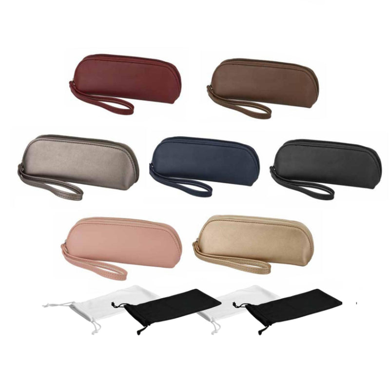 Luxury Zipped Leatherette Case with Additional Pouch