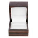 Brown Zebra Wood Single Ring  Box
