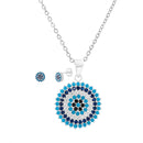 Xtt CZ Round Evil Eye Set